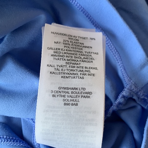 Gymshark x Whitney Simmons Long Sleeve Crop Top Intense Beautiful Blue Medium - Picture 5 of 14